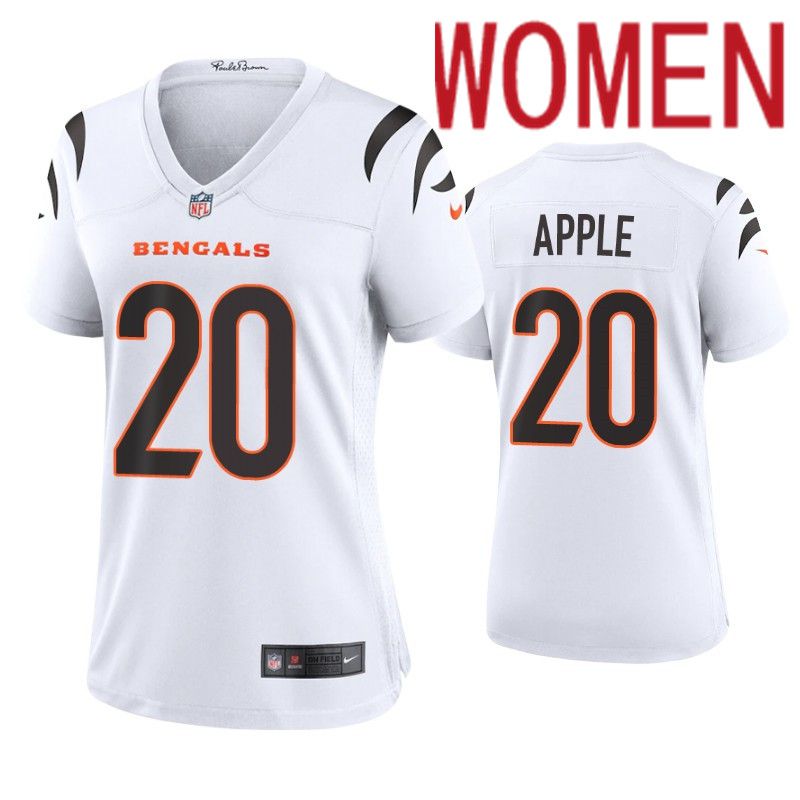 Women Cincinnati Bengals #20 Eli Apple Nike White Game NFL Jersey